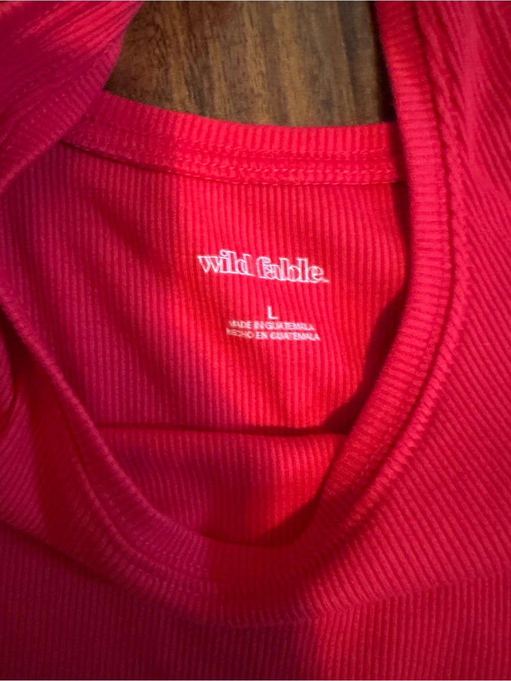 wild fable Bright Red Ribbed Tank Top - Picture 2 of 3